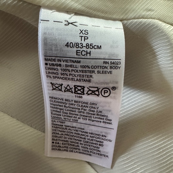 Banana Republic Limonta Trench Coat Jacket Modern Bow Tie Sleeve Tan XS - Picture 13 of 13